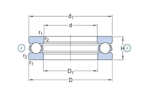 스러스트 볼 베어링 51114 스러스트 볼 베어링 51114