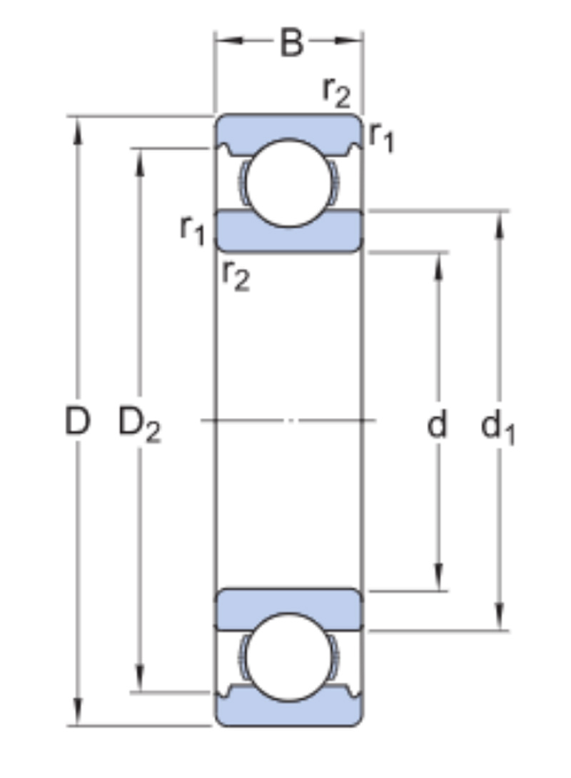 6001 깊은 홈 볼 베어링 6001 깊은 홈 볼 베어링